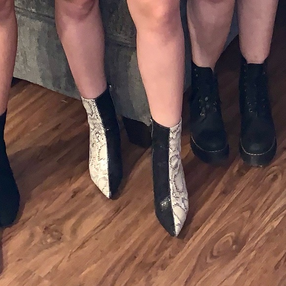 Public Desire Shoes - Public Desire Snake Skin Boot